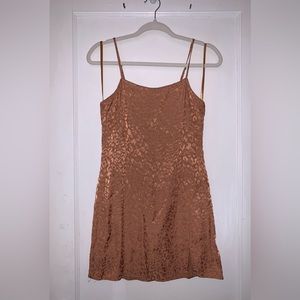Urban Outfitters Cheetah Print Terra Cotta Slip Dress
